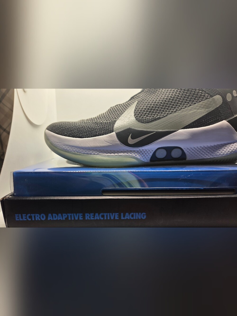 Nike Adapt BB Black Pure Platinum AO2582-001 Size [Men 9 ] OG ALL Worn
